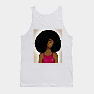 cute afro hair girl digital art Tank Top